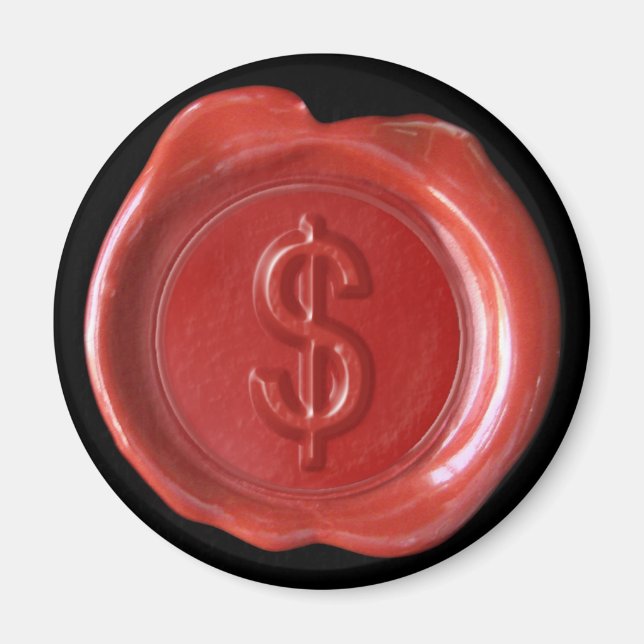 Aimant Monogramme de cire - Rouge - Bold - (Devant)