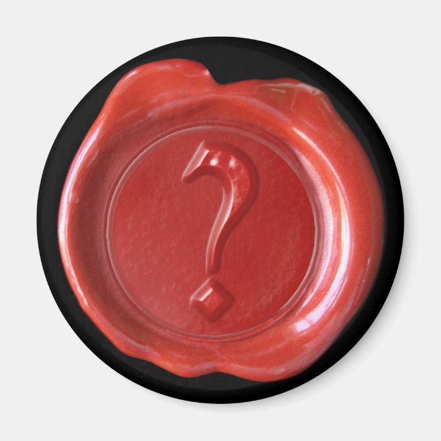 Aimant Monogramme de cire - Rouge - Vieux anglais  (Devant)