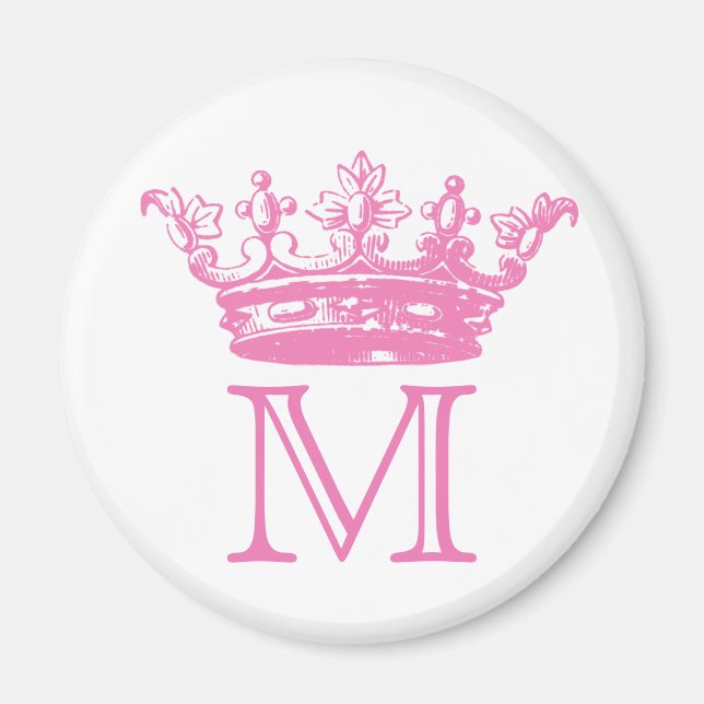 Aimant Monogramme de couronne vintage (Devant)