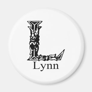Aimant Monogramme de fantaisie : Lynn