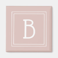 Monogramme de Ferme Moderne Rose et Blanc Initiale