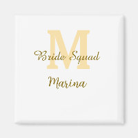 Monogramme de l'équipe de la mariée simple shower