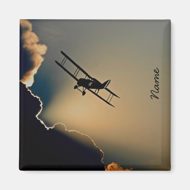 Aimant Monogramme de plan binaire (Devant)