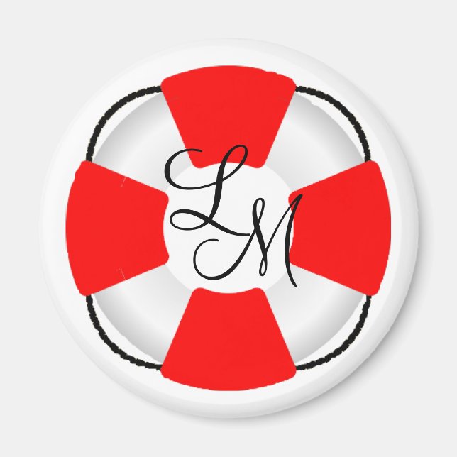 Aimant Monogramme de préservation de la vie (Devant)