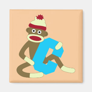 Aimant Monogramme de singe de soie C