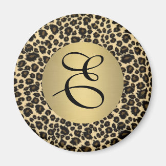 Aimant Monogramme Empreinte de léopard