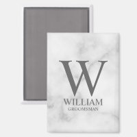 Monogramme et nom personnalisés des garçons d'honn