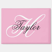 Monogramme fantaisie noir et blanc Rose