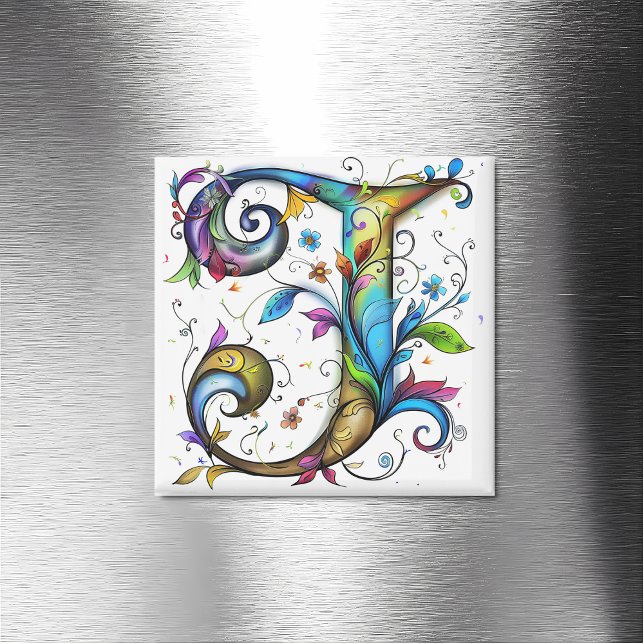 Aimant Monogramme fantaisiste J (Créateur téléchargé)