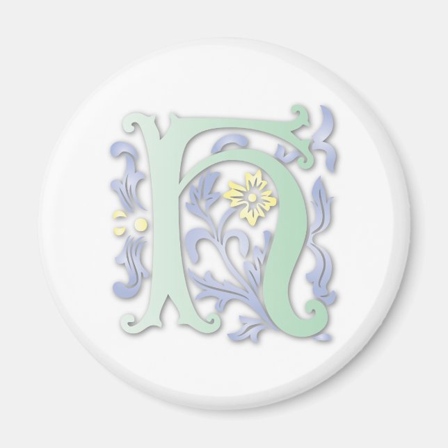 Aimant Monogramme Fleur-de-lis H (Devant)