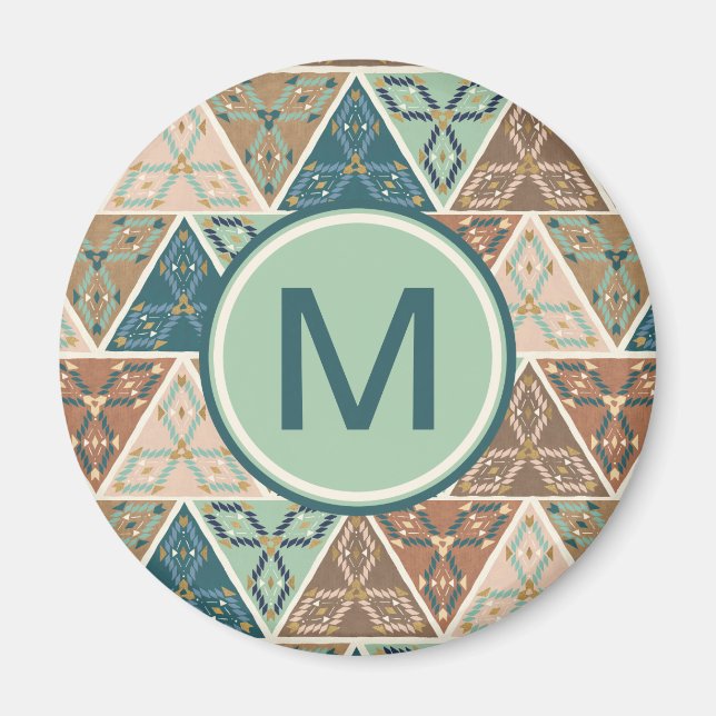 Aimant Monogramme | Geo Step extérieur | Motif géométriqu (Devant)