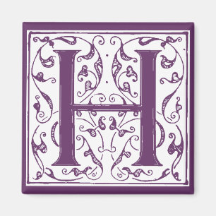 Aimant Monogramme H Orné