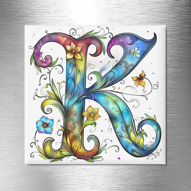 Aimant Monogramme lunaire K (Créateur téléchargé)