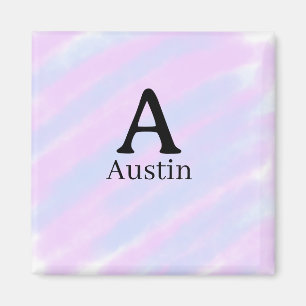 Aimant Monogramme majuscule masculine ajouter un nom past