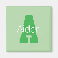 Monogramme moderne | Pale & Kelly Green