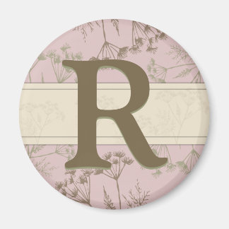Aimant monogramme - Pennel rose