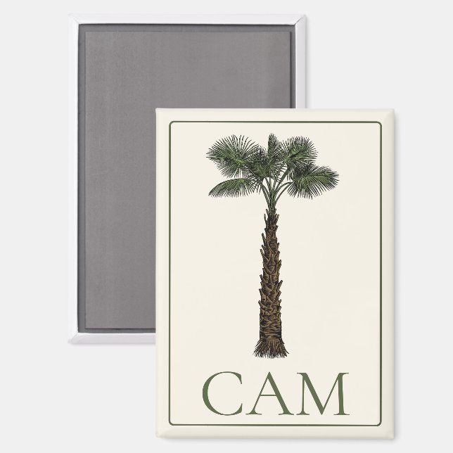 Aimant Monogramme Prépa Arbre à Palmes Côtiers (Recto/Verso)