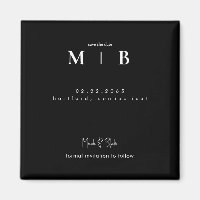 Monogramme simple et élégant Mariage noir Enregist