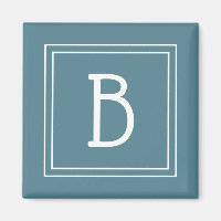 Monogramme simple moderne Lettre initiale turquois