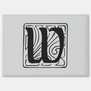 Aimant Monogramme W noir