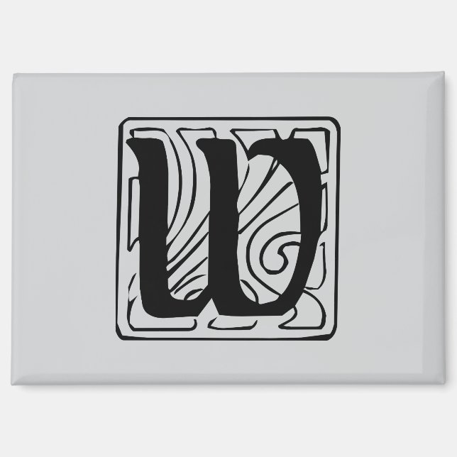 Aimant Monogramme W noir (Recto)