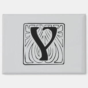 Aimant Monogramme Y noir