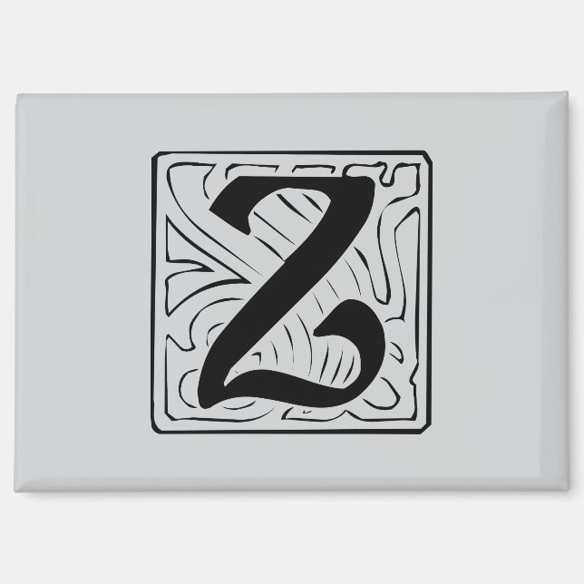 Aimant Monogramme Z noir (Recto)