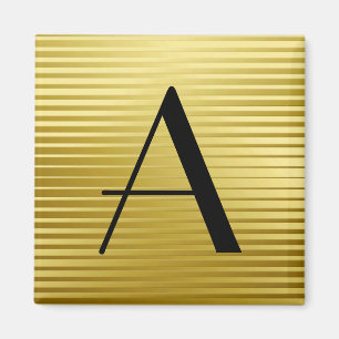 Aimant Monogrammes Art Déco Gold Satin