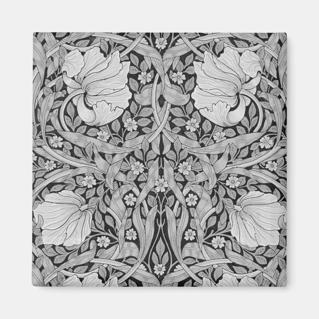 Aimant Monotone gris Pimpernel, William Morris (Devant)