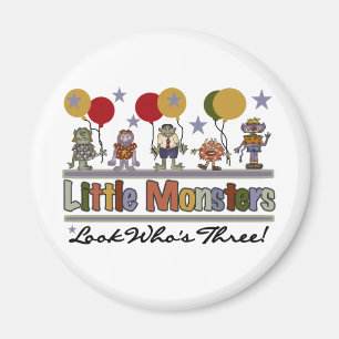 Aimant Monster 3ème anniversaire Tshirts et cadeaux