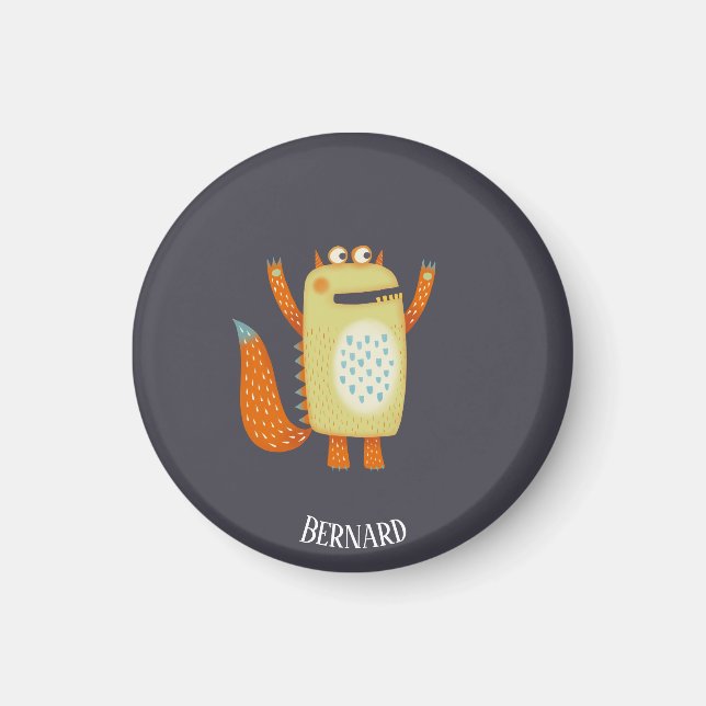 Aimant Monster Bernard Nom personnalisé (Devant)