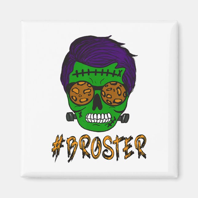 Aimant Monster Crâne Broster Frère Halloween Correspondan (Devant)