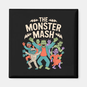 Aimant Monster Mash Halloween Dance Party mignonne Retro