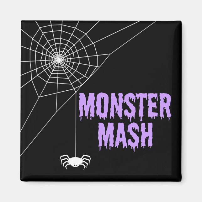 Aimant Monster Mash Halloween Spider Web (Devant)