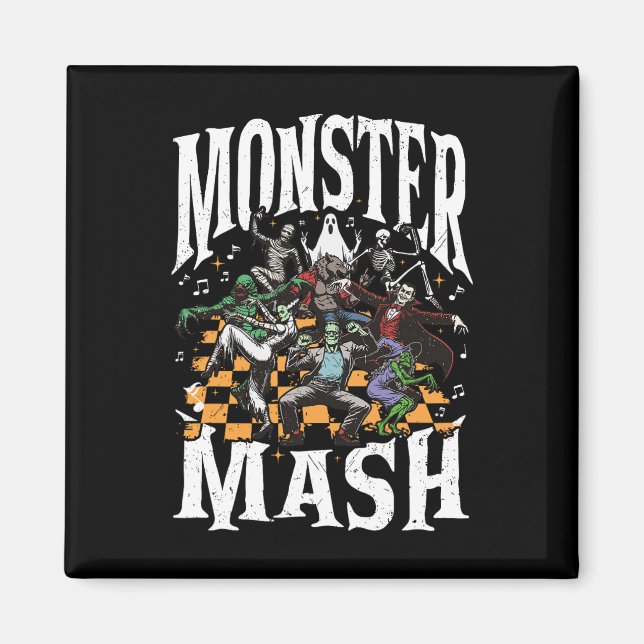 Aimant Monster Mash Retro Halloween Funny Monster Éffraya (Devant)