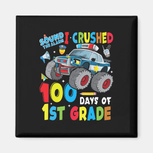 Aimant Monster Truck Police Car 100 Jours De L'École 1Er