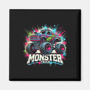 Aimant Monster Truck Retro Coloré Graffiti Toddlers Vous