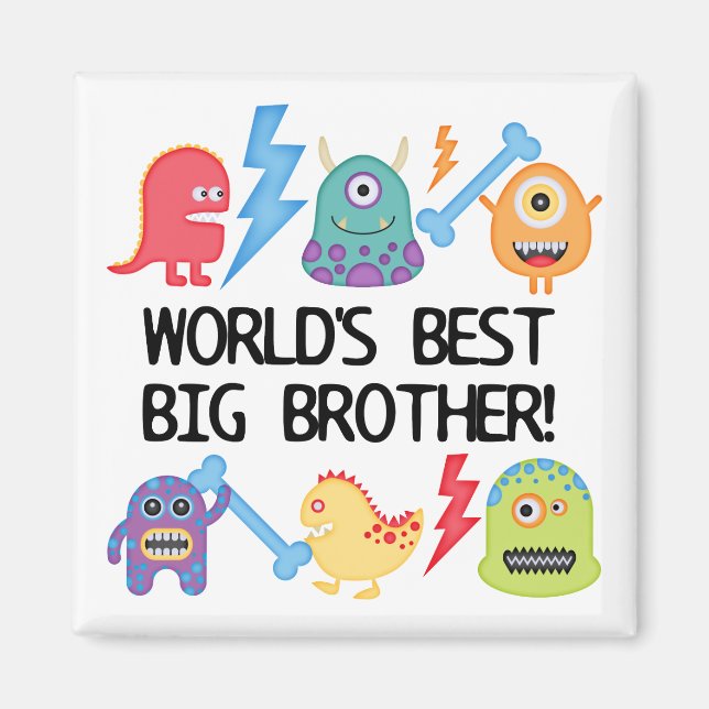 Aimant Monsters World's Best Big Brother (Devant)