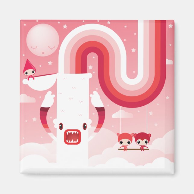 Aimant monstre arc en ciel (Devant)