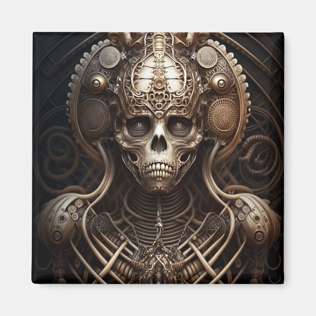 Aimant Monstre crâne Squelette Horreur (Devant)