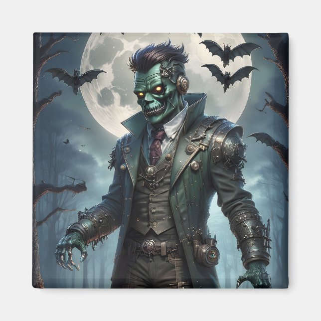 Aimant Monstre de Frankenstein Steampunk Halloween (Devant)