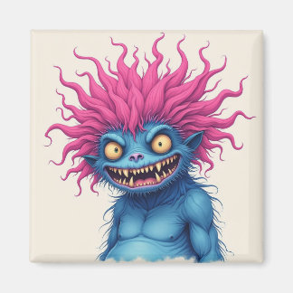 Aimant Monstre effrayant rose Haired