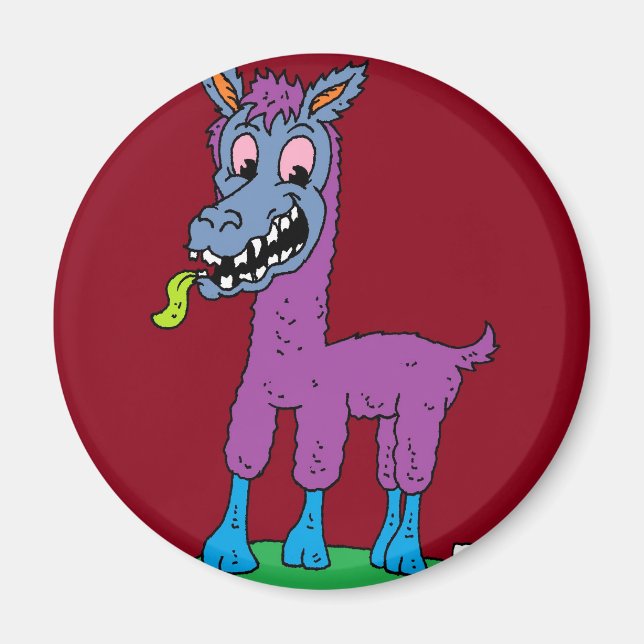 Aimant Monstre en lama (Devant)