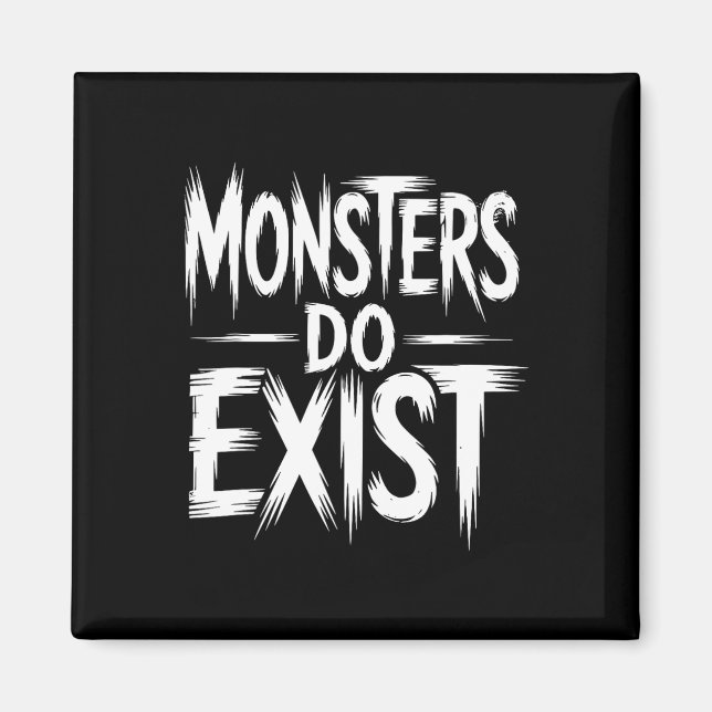 Aimant Monstres Existe Exercice Horreur Halloween (Devant)