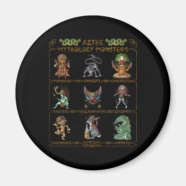 Aimant Monstres mythologiques aztèques (Devant)