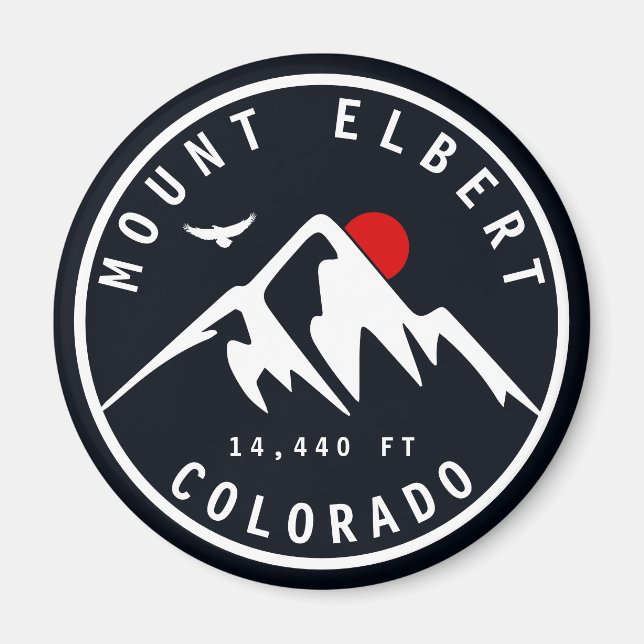 Aimant Mont Elbert - Colorado 14ers fourteener (Devant)