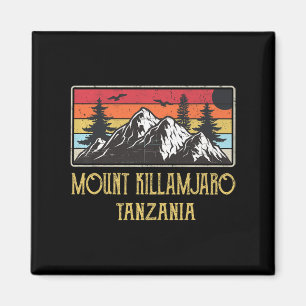 Aimant Mont Kilimandjaro Tanzanie Escalade rétro Vintage