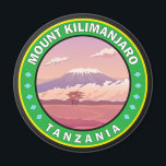 Aimant Mont Kilimandjaro Tanzanie Insigne Cercle Afrique<br><div class="desc">Design vectoriel du Kilimandjaro. C'est la plus haute montagne d'Afrique et la plus haute montagne autonome du monde.</div>