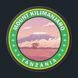 Aimant Mont Kilimandjaro Tanzanie Insigne Cercle Afrique<br><div class="desc">Design vectoriel du Kilimandjaro. C'est la plus haute montagne d'Afrique et la plus haute montagne autonome du monde.</div>