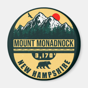 Aimant Mont Monadnock New Hampshire Souvenirs Vintages